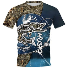 Load image into Gallery viewer, Kids Summer Fishing Graphic Print Trendy Short Sleeve T-shirts 2-13 Years Boys Outfits Fishing Breathable Tops Children Clothes