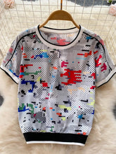 Load image into Gallery viewer, Summer New Tracksuit Women Outfits Female Print O-neck Tshirt +Elastic waist Pants Two Piece Set Casual 2 Piece Set