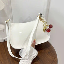 Load image into Gallery viewer, Women's Cherry Pendant PU Leather Shoulder Bag