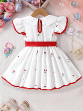 Load image into Gallery viewer, 2025 Summer New Girls Infant Floral Print Dress Breathable Baby Princess Dress 0-3 Years Cool Short Sleeve Outfit
