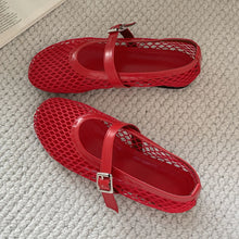 Load image into Gallery viewer, Eilyken Summer Designer Cosy Mesh Heels Women Flat Shoes Fashion Round Toe Buckle Strap Casual Outdoor Dress Sandals