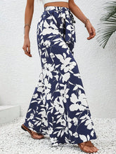 Load image into Gallery viewer, Summer vacation style casual and comfortable women's clothing floral print wide leg pants high waisted pants long pants