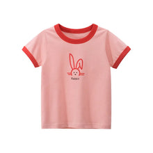 Load image into Gallery viewer, 2025 Summer 2-8 Years Kids Girl Shorts Sleeve T-shirts Printed Little Girl Top Baby Girl T Shirts Children Toddler Girl Clothes