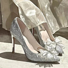 Load image into Gallery viewer, Women's Silver & Gold Stiletto Heel Wedding Party Pumps