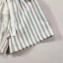Load image into Gallery viewer, Children's Stripe Shorts Linen Cotton Toddler Kids Boys Girls Summer Casual Fifth Pants