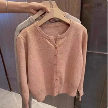 Load image into Gallery viewer, 2026 New Fashion Women's Fleece Knit Loose Short Cashmere Sweater Round Neck Warm Korean Sle Casual Female Sweater Top Cloting