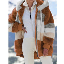 Load image into Gallery viewer, Oversized Jacket for Women Coat 2025 Autumn Winter Warm Plush Pocket Hooded Streetwear Loose Lady Zipper Cashmere Outerwear Coat