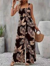 Load image into Gallery viewer, Women's Summer Elegant Back Hugging Tropical Printed Overalls