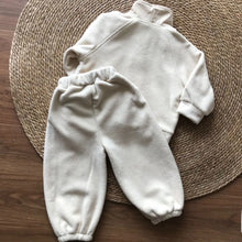 Load image into Gallery viewer, Autumn Winter Kids Clothing Set Fleece Hoodie And Pants 2 Pcs Girls Suit Turtleneck Double Fleece Kids Boys Tracksuit
