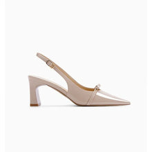Load image into Gallery viewer, Women's Bow Pointed Toe Slingback Low Heel Shoes