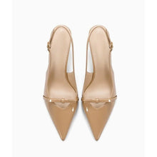 Load image into Gallery viewer, Women's Bow Pointed Toe Slingback Low Heel Shoes