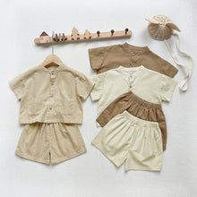 Load image into Gallery viewer, Kids 2-Piece Short-Sleeve Shirt & Shorts Set