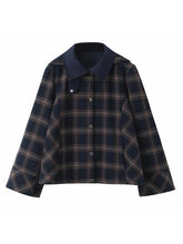 Load image into Gallery viewer, Women's Checkered Hooded Jacket & High Waist Lantern Pants Suit
