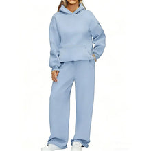Load image into Gallery viewer, Women's Hoodie & Wide Leg Pants Two-Piece Tracksuit