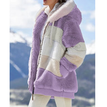 Load image into Gallery viewer, Oversized Jacket for Women Coat 2025 Autumn Winter Warm Plush Pocket Hooded Streetwear Loose Lady Zipper Cashmere Outerwear Coat