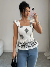 Load image into Gallery viewer, 2026 Spring and Summer Women's Clothing INS Outwear Sexy Shoulder Exposure Slimming Printed Little Shirt S