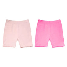 Load image into Gallery viewer, 2Pcs Summer Solid Color Kids Leggings Girls Safety Shorts Cotton Leggings Girls' Beach Shorts Are Suitable For Children Age 2-13
