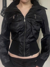 Load image into Gallery viewer, AltGoth Amercian Vintage Pu Leather Jacket Women Streetwear Harajuku Grunge Emo Alternative Grunge Zipper Casual Coats Female