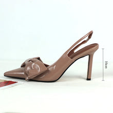 Load image into Gallery viewer, Women's Bow Knot Stiletto Bridal Slingback Heels