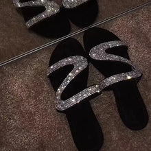 Load image into Gallery viewer, Sexy Women Sandals Summer Beach Shallow Mouth Rhinestones Ladies Fashion Show Comfortable Light Shoes Sandalias Femininas
