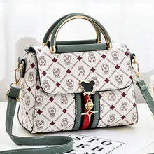 Load image into Gallery viewer, Women's Printed Monogram Leather Shoulder Bag