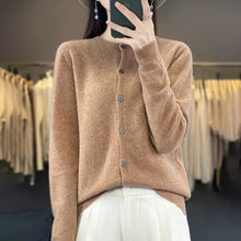 Load image into Gallery viewer, Women's Merino Wool Button Cardigan