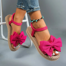 Load image into Gallery viewer, Women's Bow Tie Flat Beach Sandals