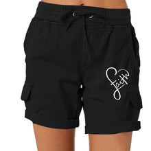 Load image into Gallery viewer, Summer Women Brand Printed High Waist Shorts Fashion Short Pants Female Work Wear Casual Loose Cargo Shorts