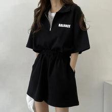 Load image into Gallery viewer, Women's Tracksuit Short Sets Sportswear Solid Print Shorts Sleeve Blouse Shorts Tracksuits Female Summer Casual Two Piece Sets