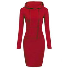 Load image into Gallery viewer, Ladies Dress Autumn Women Hooded Dresses Hoodies Women Sweatshirts Women Hoodies Dress Tops Ladies Clothing