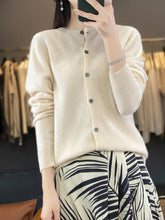 Load image into Gallery viewer, Women's Merino Wool Button Cardigan