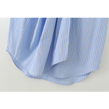 Load image into Gallery viewer, Women's Shirts Summer Fashion Striped Blouse Elegant Scarf Collar Office Women's Blouse Street Chic Young Tops