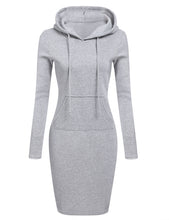 Load image into Gallery viewer, Women's Hoodie Pocket Long Sleeve Dress
