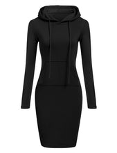 Load image into Gallery viewer, Women's Hoodie Pocket Long Sleeve Dress
