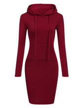 Load image into Gallery viewer, Women's Hoodie Pocket Long Sleeve Dress
