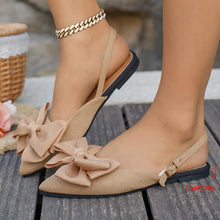 Load image into Gallery viewer, Ladies Shoes Closed Toe Women's Sandals Fashion Daily Summer Plus Size Butterfly-knot Slingbacks Flat Sandals Plus Size
