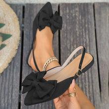 Load image into Gallery viewer, Ladies Shoes Closed Toe Women's Sandals Fashion Daily Summer Plus Size Butterfly-knot Slingbacks Flat Sandals Plus Size
