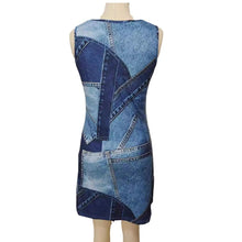 Load image into Gallery viewer, 2024 spring and summer Europe and the United States cross-border new women's clothing Amazon independent station trend Denim printing women's dress women
