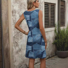 Load image into Gallery viewer, 2024 spring and summer Europe and the United States cross-border new women's clothing Amazon independent station trend Denim printing women's dress women
