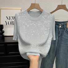 Load image into Gallery viewer, Summer Knitted Short-Sleeve T-Shirt
