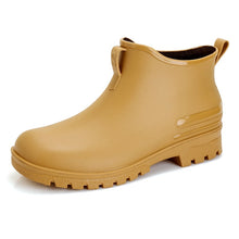 Load image into Gallery viewer, Cross-border Japanese Rain Shoes Women's Adult Non-slip Short Rain Boots Kitchen Work Waterproof Platform fleece-lined Water Shoes Women
