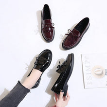Load image into Gallery viewer, Chunky heel shoes women's 2023 Spring and Autumn new women's shoes bow small leather shoes students tassel loafers women's British
