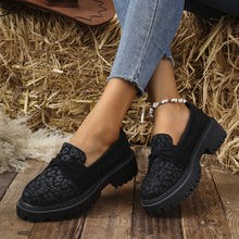 Load image into Gallery viewer, Ladies Leopard Print Suede Shoes
