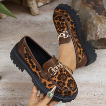 Load image into Gallery viewer, Cross-Border 2025 New Spring and Autumn Loafers Large Size Casual Frosted British Style Women's Shoes Thick Heel Thick Sole Foreign Trade Retro
