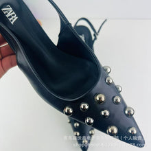 Load image into Gallery viewer, Women's Shallow Rivet Pointed Toe Shoes

