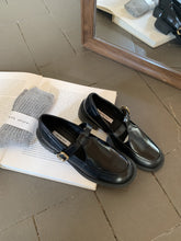 Load image into Gallery viewer, Retro Round-Toe Loafers 2025~New British Preppy Style Small Leather Shoes for Women Mary Jane T-Shaped Buckle Thick Heel Shoes
