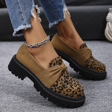 Load image into Gallery viewer, Ladies Leopard Print Suede Shoes
