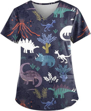 Load image into Gallery viewer, Women's Animal Print Top Short Sleeve
