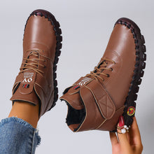 Load image into Gallery viewer, Cross-Border Popular Women's Shoes Fleece-Lined Warm High-Top Cotton Shoes Winter Hand-Stitched Mom's Shoes Amazon Soft Sole Flat Bottom
