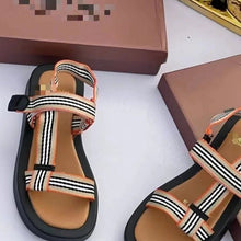 Load image into Gallery viewer, Women's Woven Belt Sports Velcro Beach Sandals
